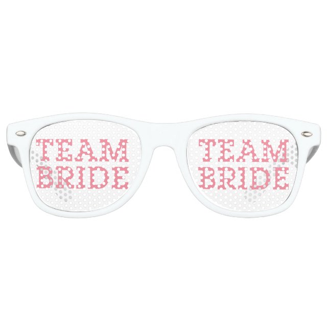 Lunettes De Fête Retro Équipe Bride Rose (Devant)