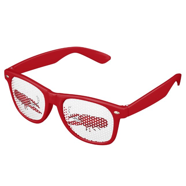 Lunettes De Fête Retro Étiquettes du Parti de la langouste (Angulaire)