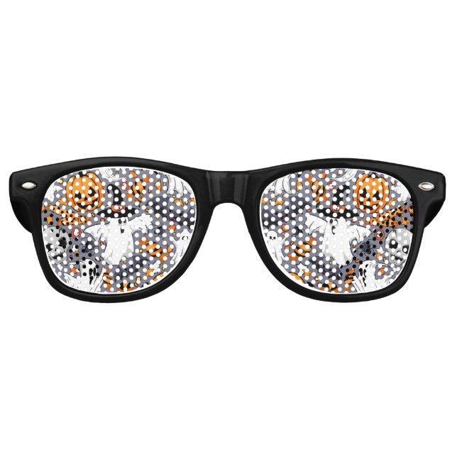 Lunettes De Fête Retro Fantômes Monstres mignons Éffrayants et Déplaisant (Devant)