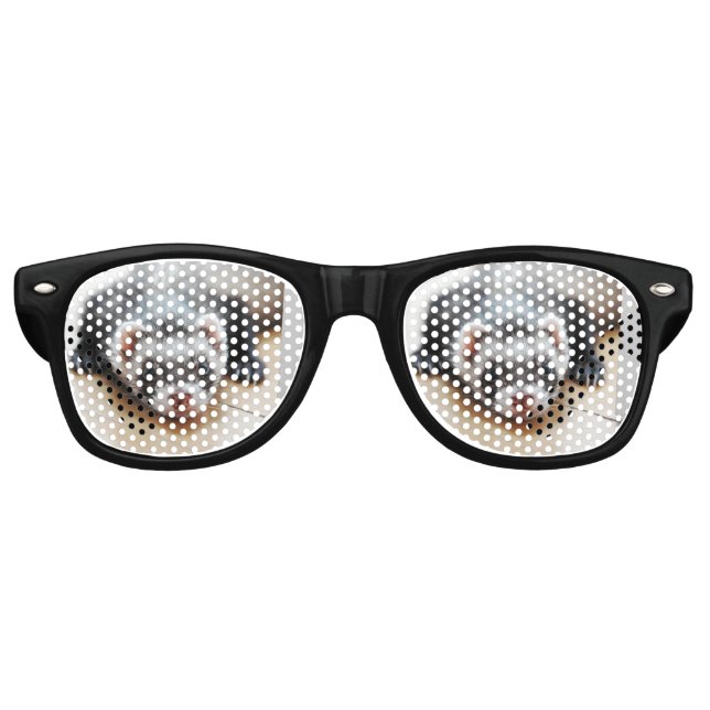 Lunettes De Fête Retro Ferret Cute Sable (Devant)