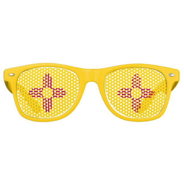 Lunettes De Fête Retro Flag du Nouveau-Mexique (Devant)