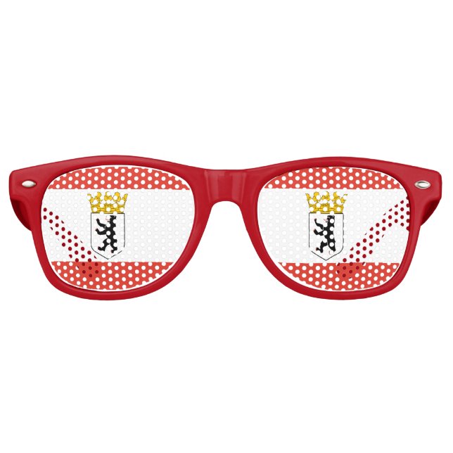 Lunettes De Fête Retro Flag of Berlin Retro Sunglasses (Devant)