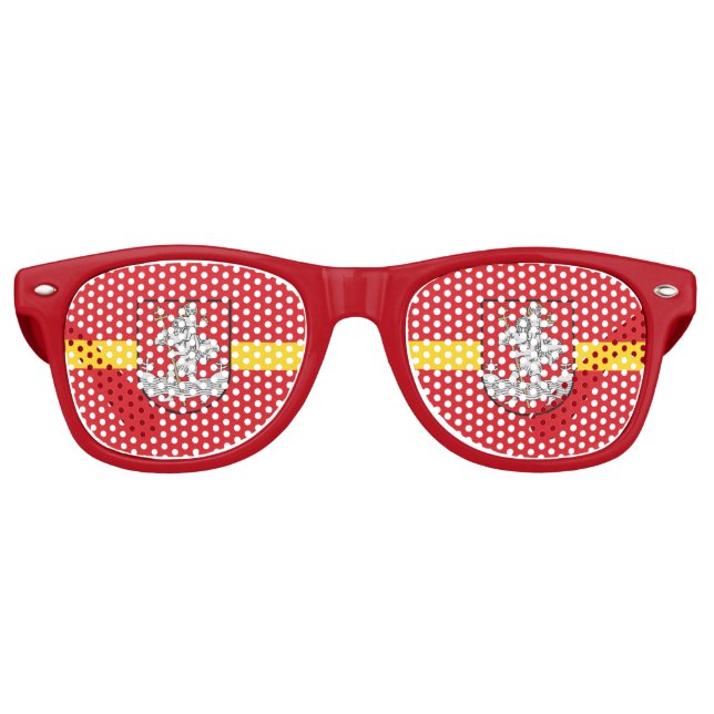 Lunettes De Fête Retro Flag of Vilnius, Lithuania Retro Sunglasses (Devant)