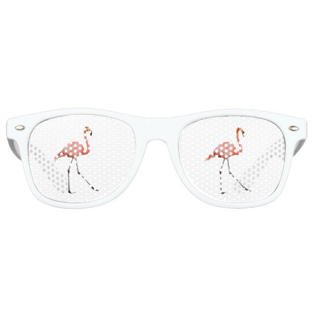 Lunettes De Fête Retro Flamant rose rose (Devant)