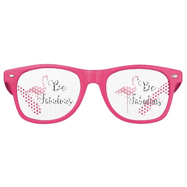 Lunettes De Fête Retro Flamant rose rose Soyez fabuleux (Devant)