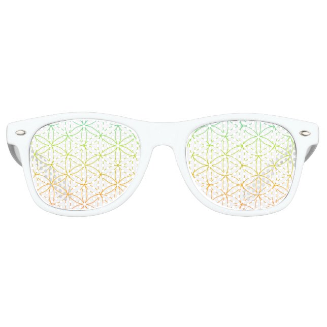 Lunettes De Fête Retro Fleur De Vie De Géométrie Sacrée (Devant)