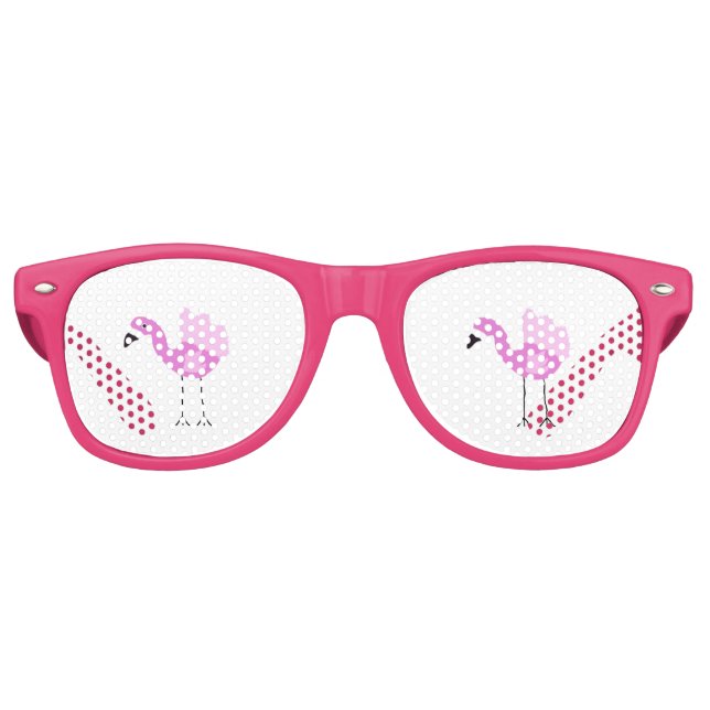 Lunettes De Fête Retro Flora Le Flamant rose (Devant)