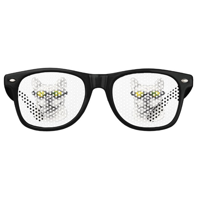 Lunettes De Fête Retro French Bulldog Dog Sunglasses (Devant)