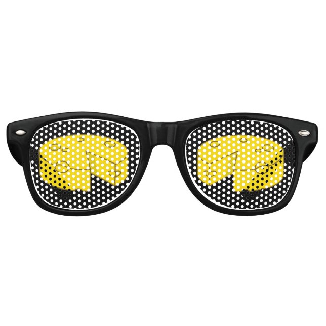 Lunettes De Fête Retro Fromage jaune (Devant)