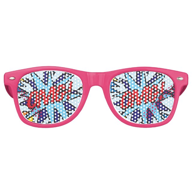 Lunettes De Fête Retro Fun Retro Comic Book OMG (Devant)