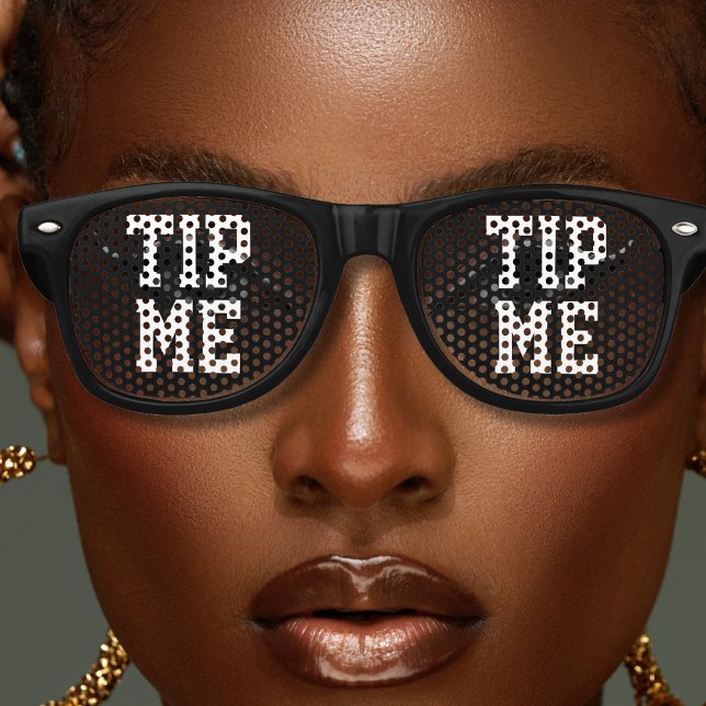 Lunettes De Fête Retro Fun Tip Me Barman Party Noir (tip me retro sunglasses)