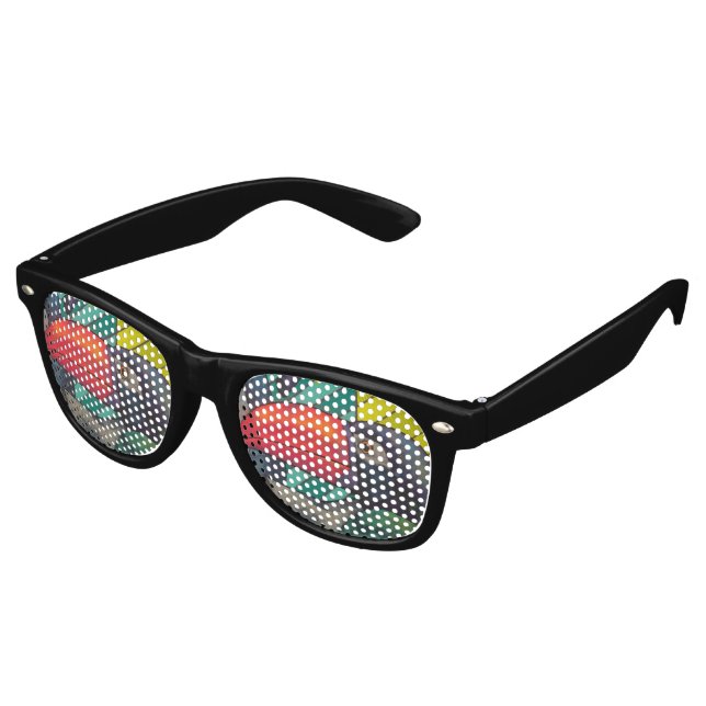 Lunettes De Fête Retro Graffiti Toucan coloré (Angulaire)