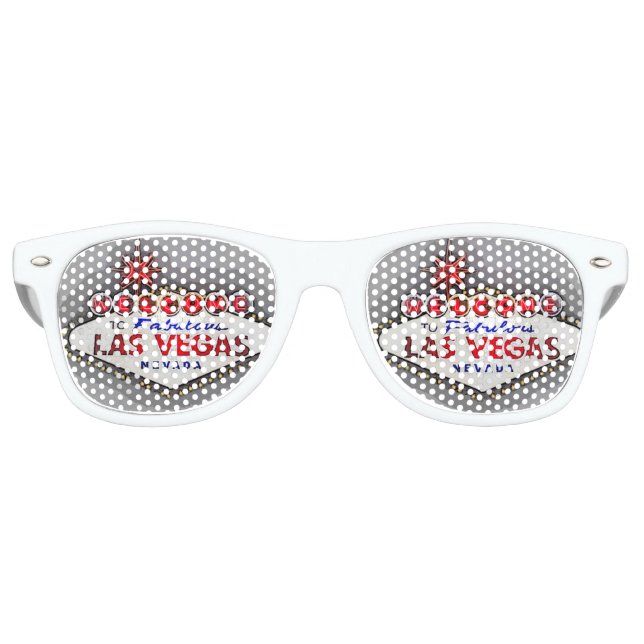Lunettes De Fête Retro Gris argenté de Las Vegas (Devant)