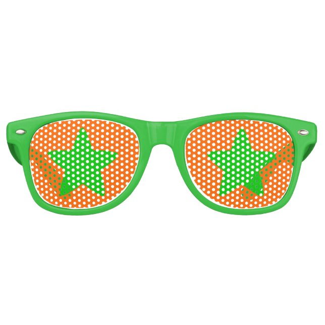 Lunettes De Fête Retro Halloween Green Star Party Shades (Devant)
