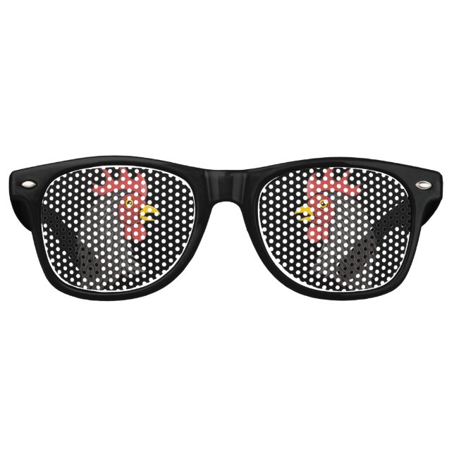 Lunettes De Fête Retro Head de Black Rooster (Devant)