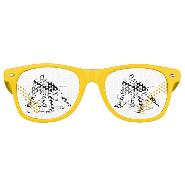 Lunettes De Fête Retro Hockey sur glace (Devant)