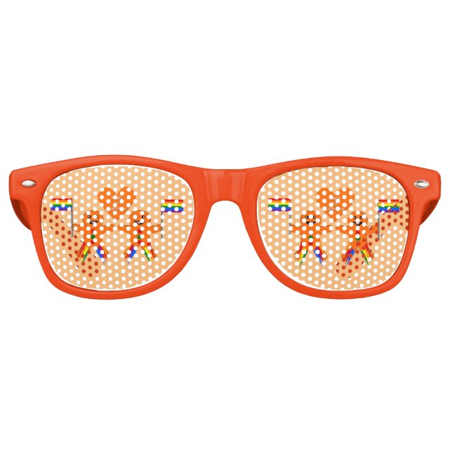 Lunettes De Fête Retro Hommes gays Noël Gingpain Couple (Devant)