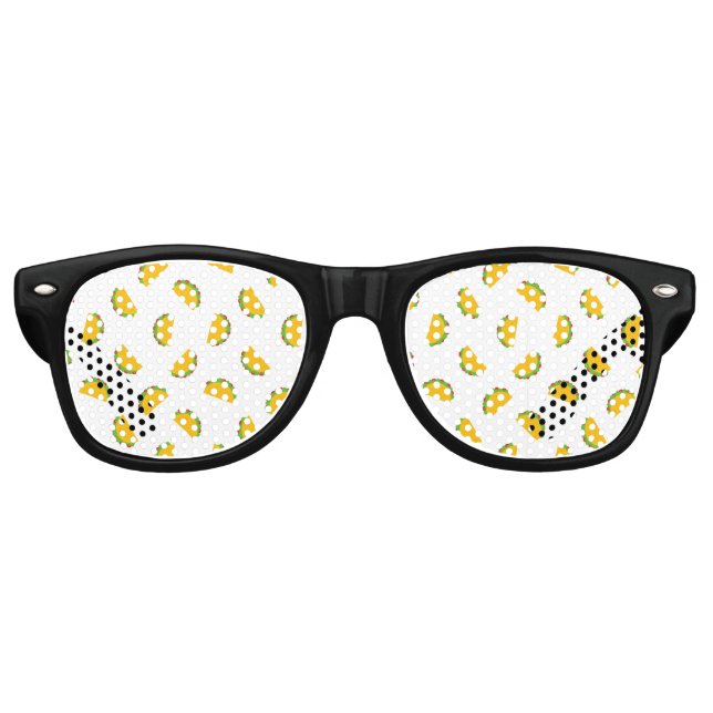 Lunettes De Fête Retro Imprimer Motif Taco (Devant)
