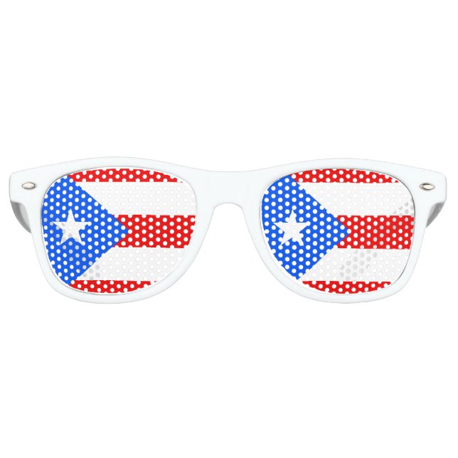Lunettes De Fête Retro Indicateur Porto Rico (Devant)