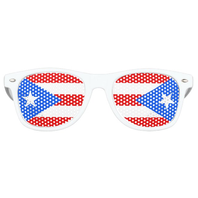 Lunettes De Fête Retro Indicateur Porto Rico (Devant)