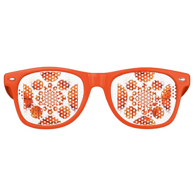 Lunettes De Fête Retro J'aime Basketball jeu avec Compassion (Devant)