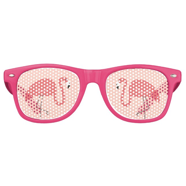 Lunettes De Fête Retro Joli Flamant rose rose (Devant)