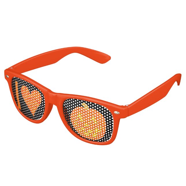Lunettes De Fête Retro Jolly Jack-o'-lantern I Love Halloween Funny (Angulaire)
