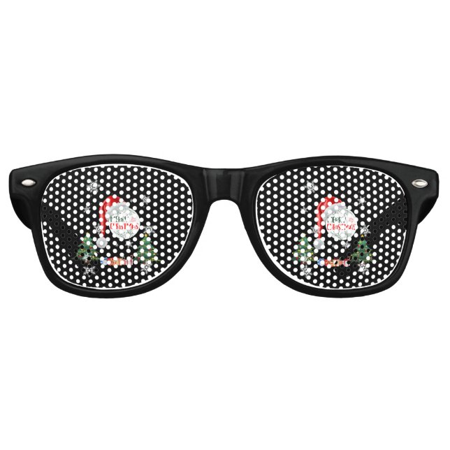 Lunettes De Fête Retro Joyeux Noël Soirée Collection de Neige (Devant)