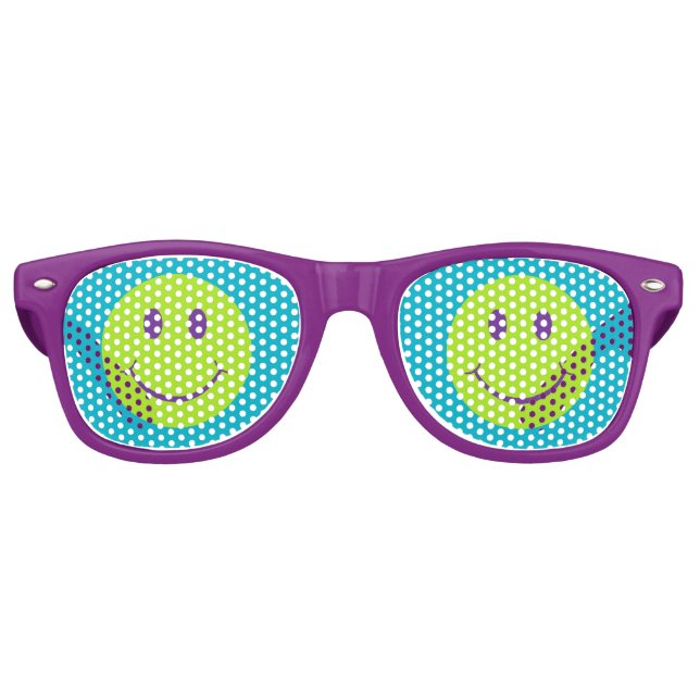 Lunettes De Fête Retro Joyeux visage (Devant)