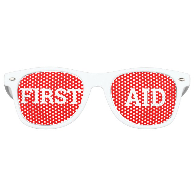 Lunettes De Fête Retro Jumelles rétro de premier secours (Devant)