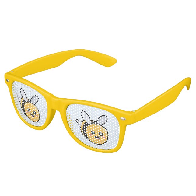Lunettes De Fête Retro Kawaii bee (Angulaire)