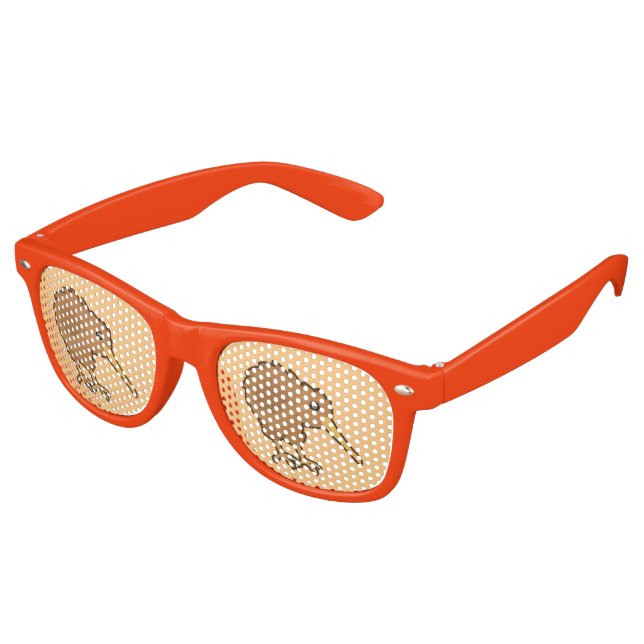Lunettes De Fête Retro Kiwi (Angulaire)