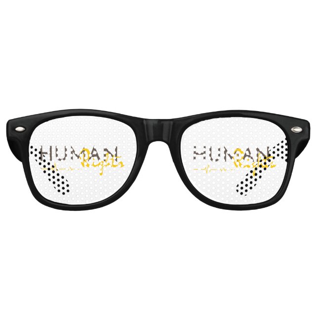 Lunettes De Fête Retro Lifeline to Human Rights (Devant)