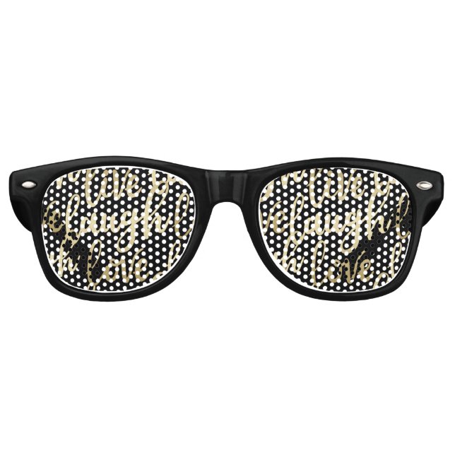Lunettes De Fête Retro Live Laugh Love (Devant)
