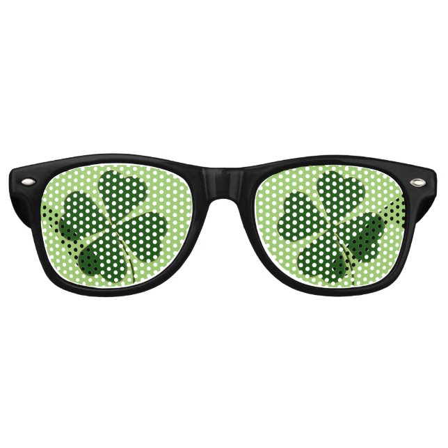 Lunettes De Fête Retro Lucky Man | Clover vert (Devant)