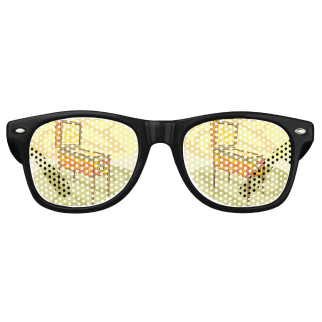 Lunettes De Fête Retro Machine à pinball (Devant)