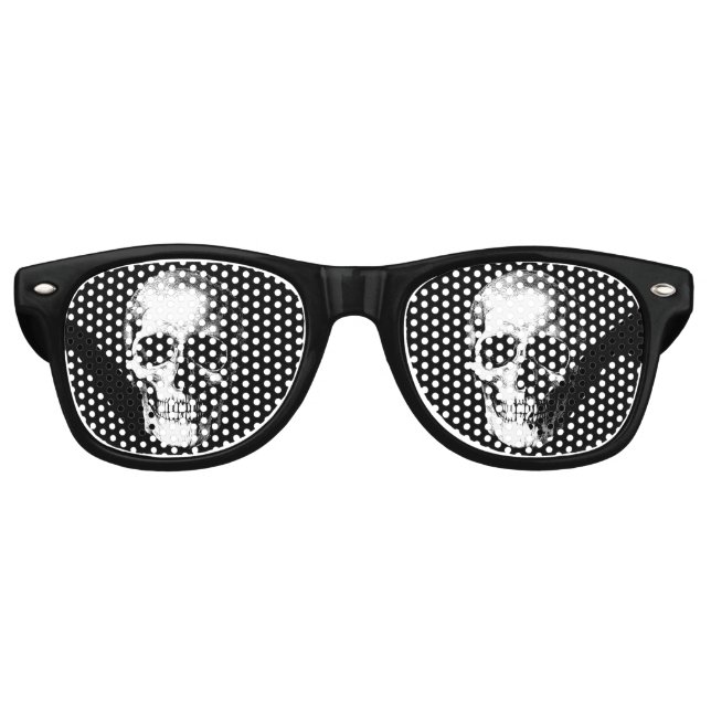 Lunettes De Fête Retro Mariage gothique du crâne (Devant)