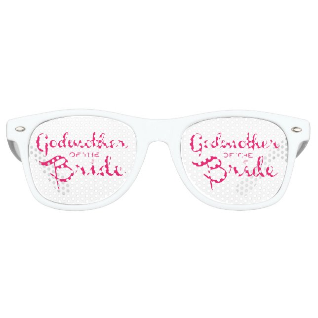 Lunettes De Fête Retro Marraine de la mariée rose (Devant)