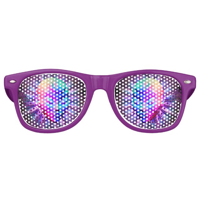 Lunettes De Fête Retro Méditation psychédélique Alien (Devant)