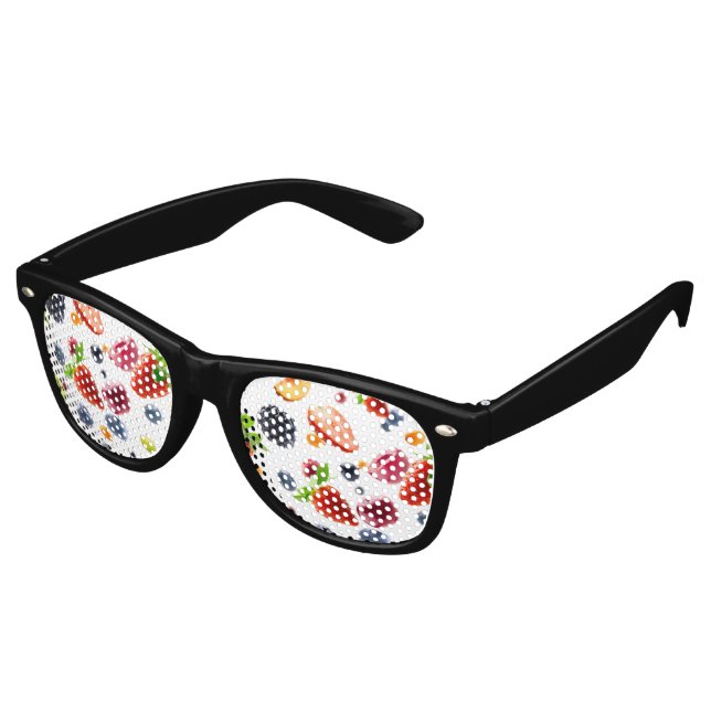 Lunettes De Fête Retro Mélange de fruits (Angulaire)