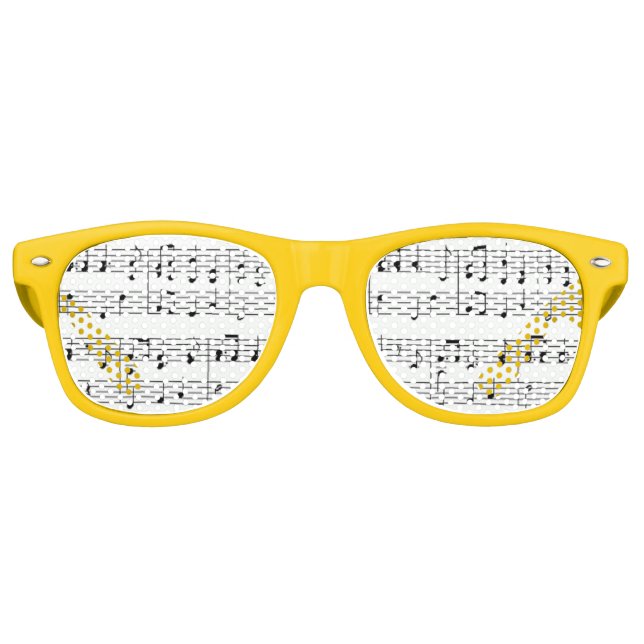 Lunettes De Fête Retro Notes musicales Fêtes (Devant)