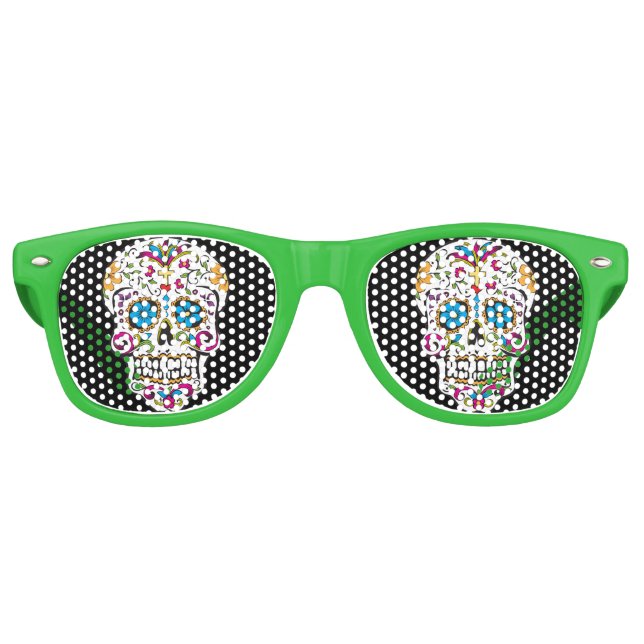 Lunettes De Fête Retro Nuances du crâne sucre (Devant)
