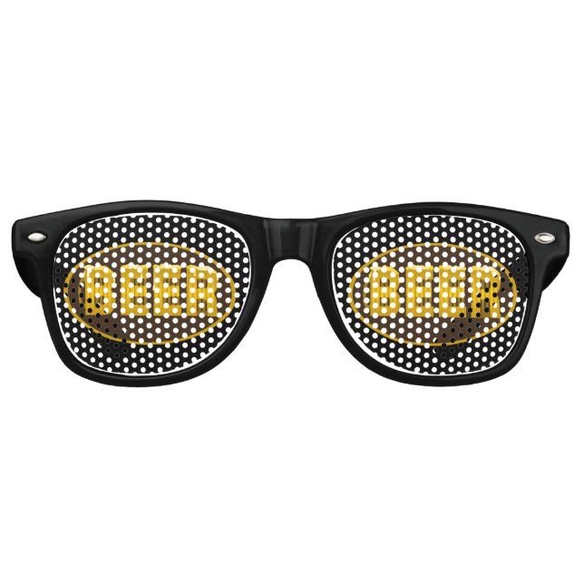 Lunettes De Fête Retro Oval de la Mug de bière (Devant)