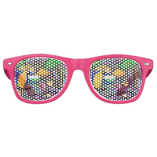 Lunettes De Fête Retro Parrot Beach Party (Devant)