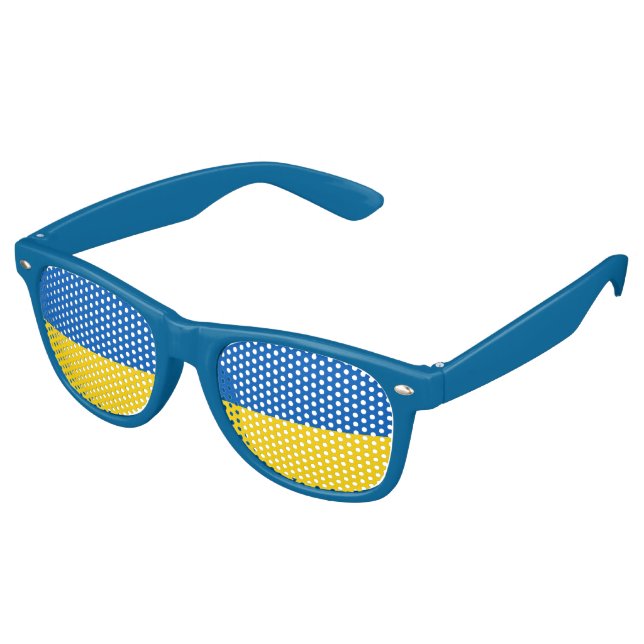 Lunettes De Fête Retro Patriotic Ukraine (Angulaire)