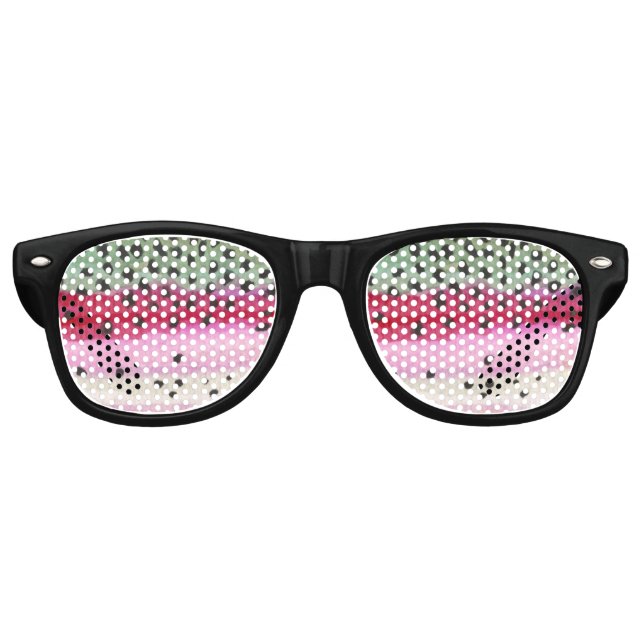 Lunettes De Fête Retro Pêcheur de truite arc-en-ciel (Devant)