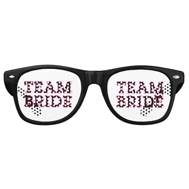 Lunettes De Fête Retro Plan de la mariée d'équipe (Devant)