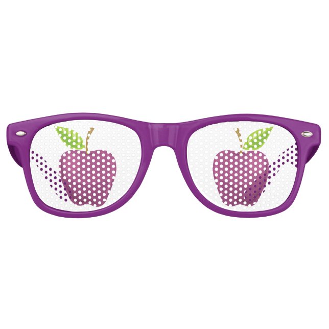 Lunettes De Fête Retro Pomme pourpre (Devant)
