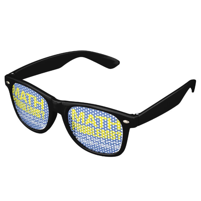 Lunettes De Fête Retro Problèmes mathématiques (Angulaire)