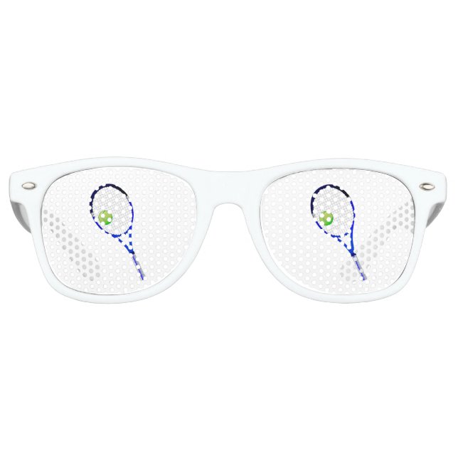 Lunettes De Fête Retro Raquette Et Balle De Tennis (Devant)